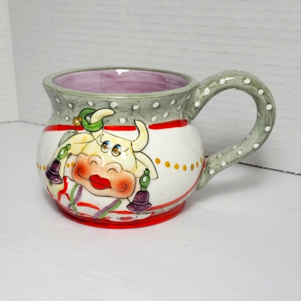 Cute Dressed Up 3D Cow Mug